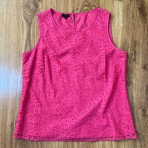 Talbots lace sleeveless top size 14